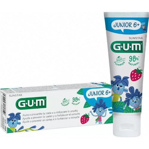 GUM JUNIOR PASTA DENTAL INFANTIL FRESA 7-12 AÑOS 50 ML 1450