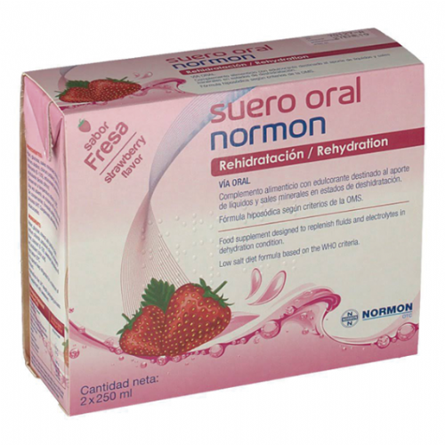SUERO ORAL NORMON PACK  2 BRICKS 250 ML SABOR FRESA