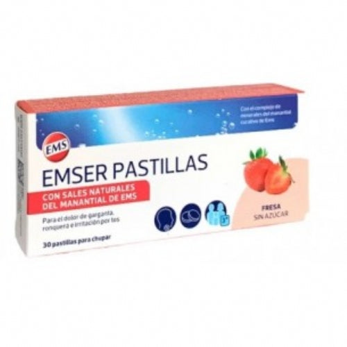 EMSER PASTILLAS FRESA SIN AZUCAR 30 PASTILLAS