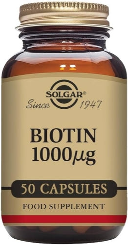 SOLGAR BIOTINA  1000 MICROGRAMOS 50 CAPSULAS VEGETALES