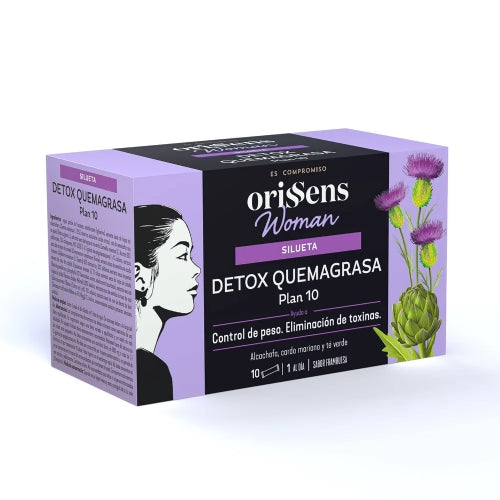 ORISSENS DETOX QUEMAGRASAS  10 STICKS 15 ml SABOR FRAMBUESA