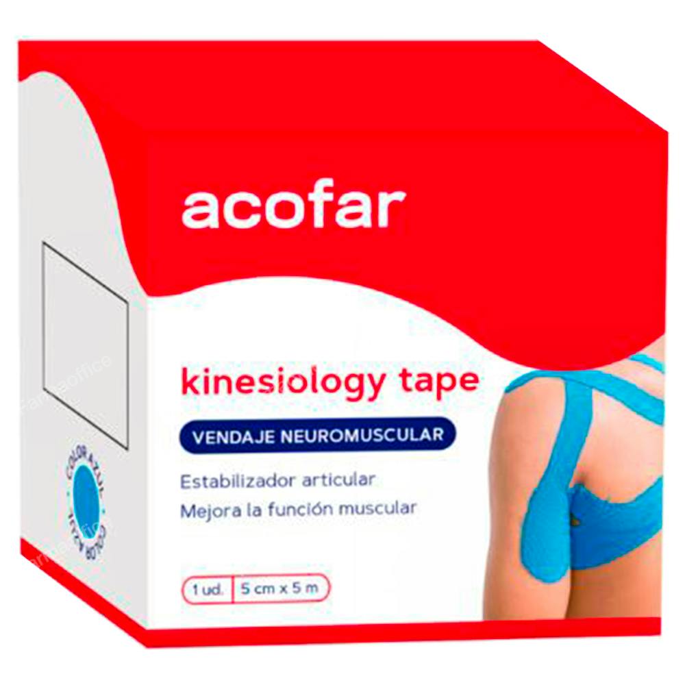 ACOFARSPORT KINESIO TAPE 5 CM X 5 M AZUL 1 UN