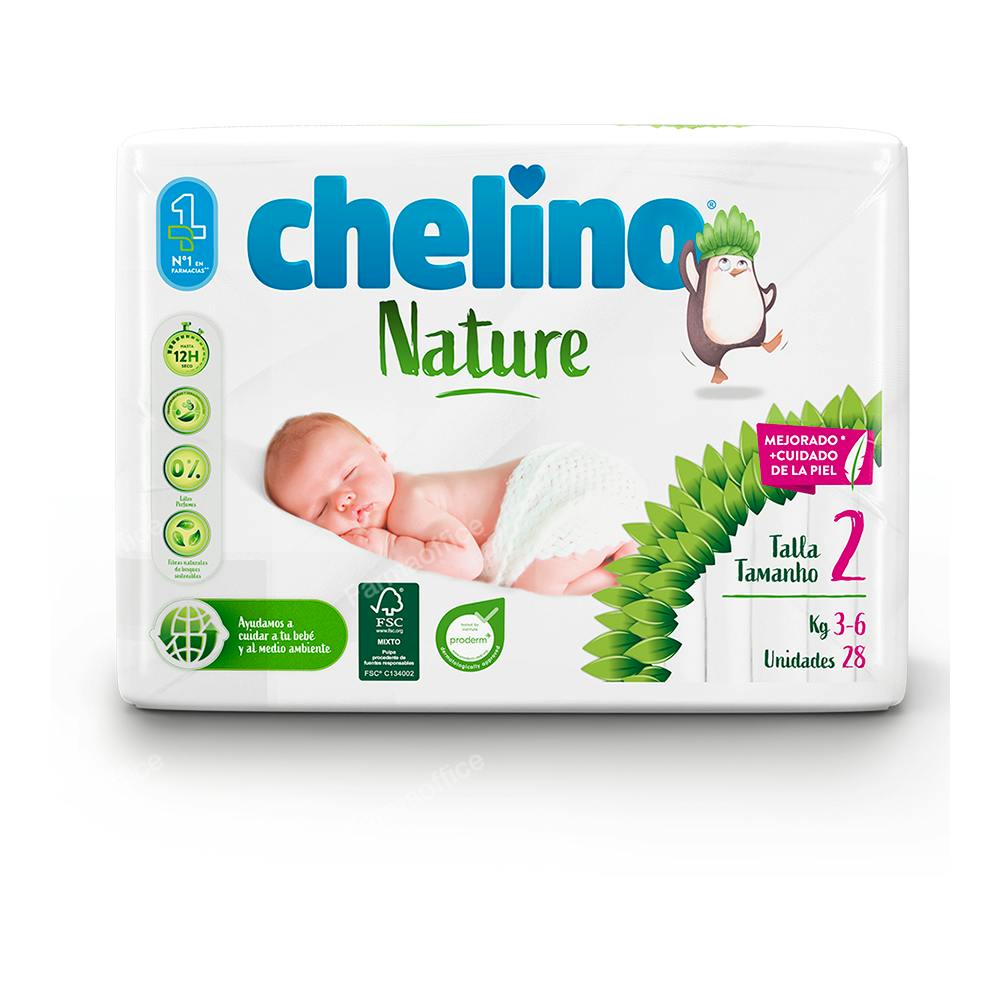 CHELINO PAÑAL INFANTIL NATURE T - 2 28 U