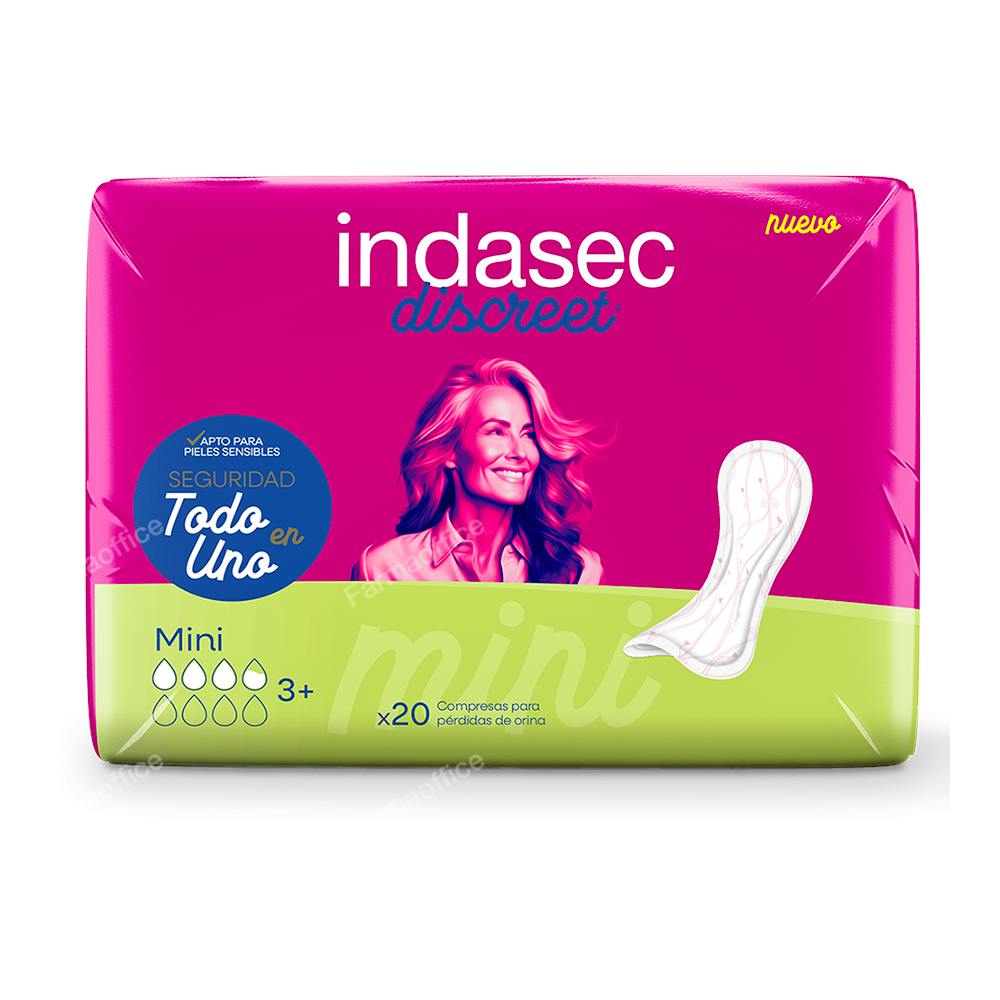 INDASEC DISCREET ABSO INC MINI/LEVE 80 ML 20 UN 2,5