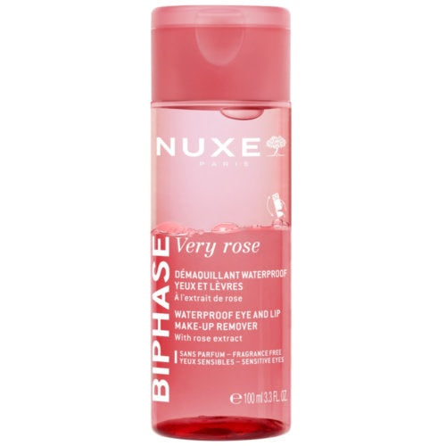 NUXE VERY ROSE DESMAQUILLANTE WATERPROOF OJOS Y LABIOS - BIFÁSICO 100ML