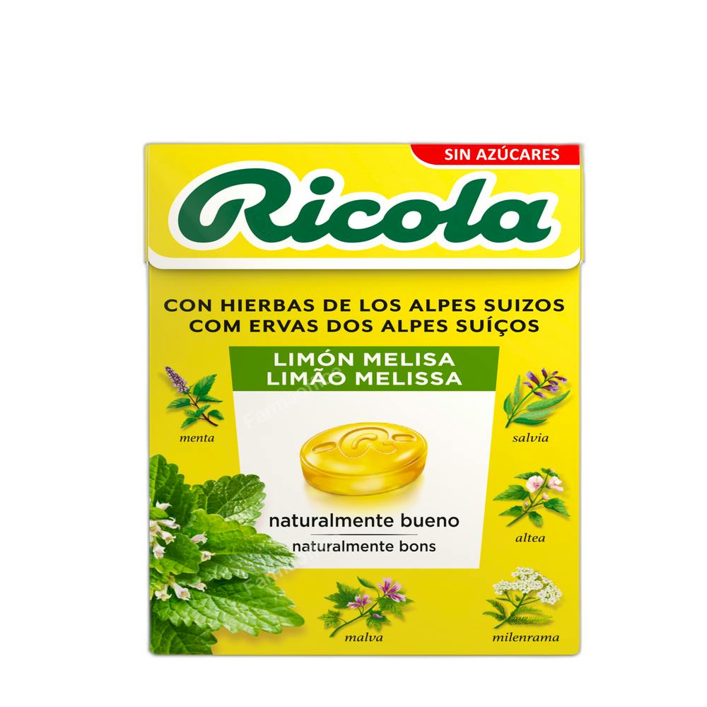 RICOLA CARAMELOS SIN AZUCAR  1 ENVASE 50 G SABOR LIMON