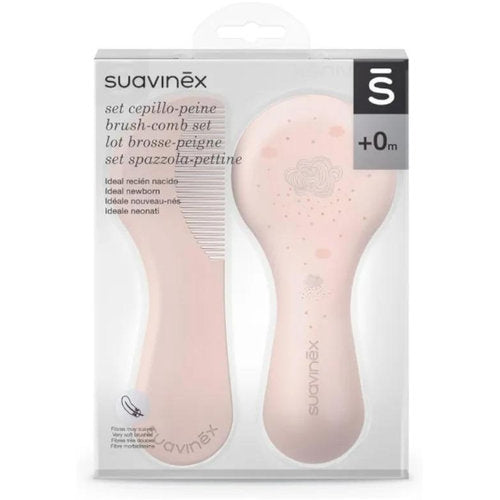 CEPILLO Y PEINE INFANTIL SOFT SUAVINEX ROSA DECORADO