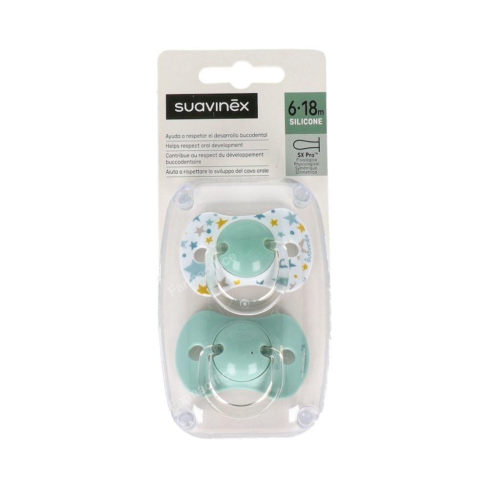 CHUPETE SILICONA FISIOLOGICO SUAVINEX 6-18 M 2 UNIDADES