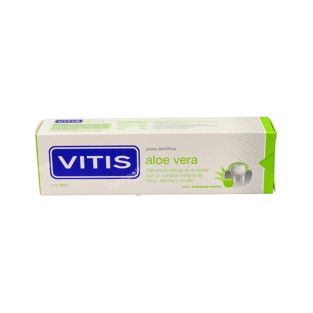 VITIS ALOE VERA PASTA DENTIFRICA  1 ENVASE 100 ML SABOR MANZANA