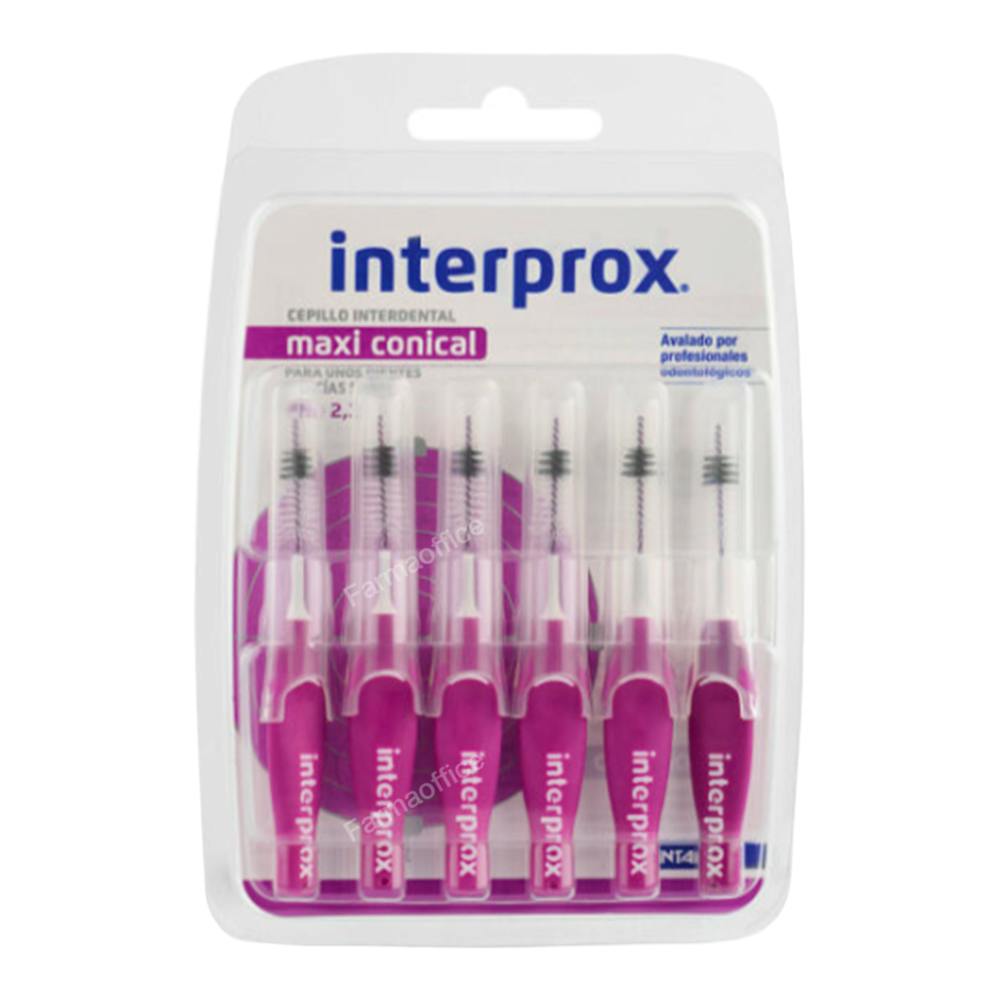 CEPILLO INTERDENTAL INTERPROX 4 G MAXI RECTO LILA 6 U
