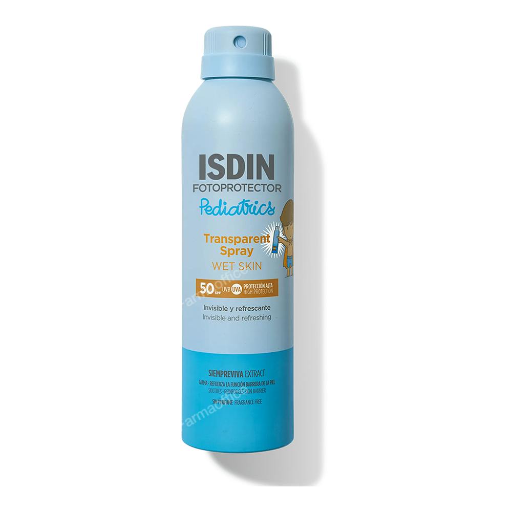 FOTOPROTECTOR ISDIN SPF 50 PEDIATRICS SPRAY TRANSPARENT WET  1 ENVASE 250 ml