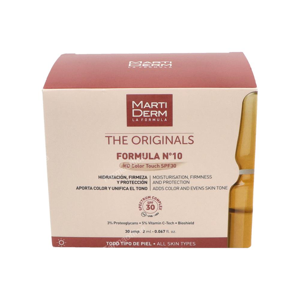 MARTIDERM FORMULA Nº 10 HD COLOR TOUCH SPF 30  30 AMPOLLAS 2 ML