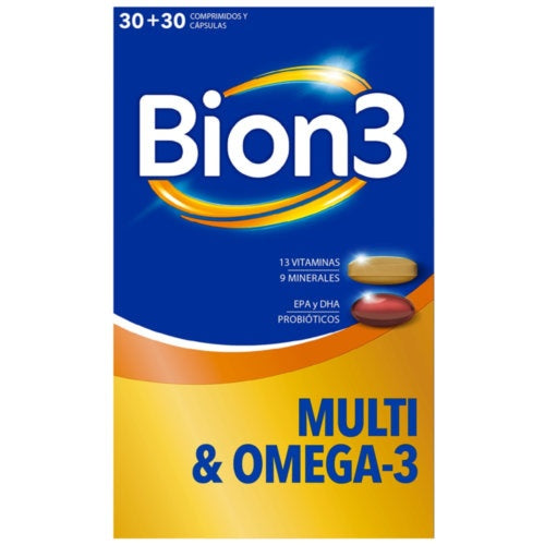 BION3 MULTI & OMEGA-3  30 COMPRIMIDOS + 30 CAPSULAS