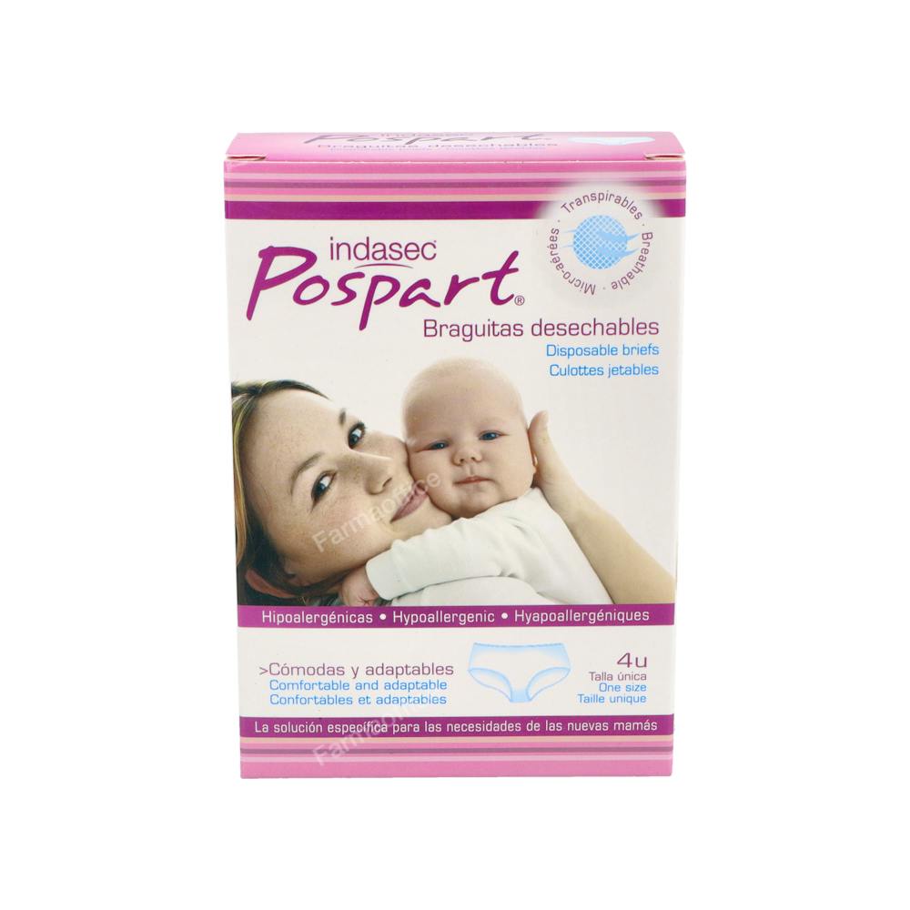 BRAGA DESECHABLE INDASEC POSPART T-UNICA 4 U