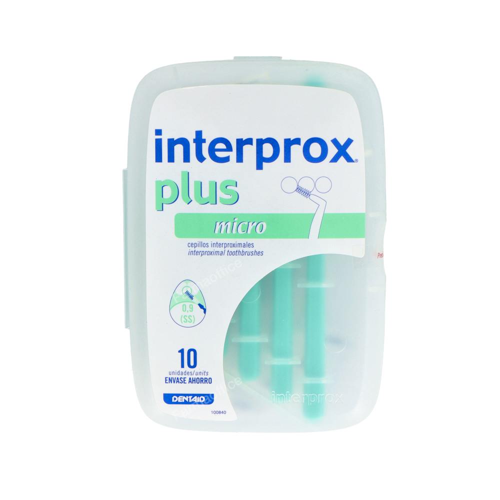 CEPILLO INTERDENTAL INTERPROX PLUS MICRO ANGULAR VERDE 10 U