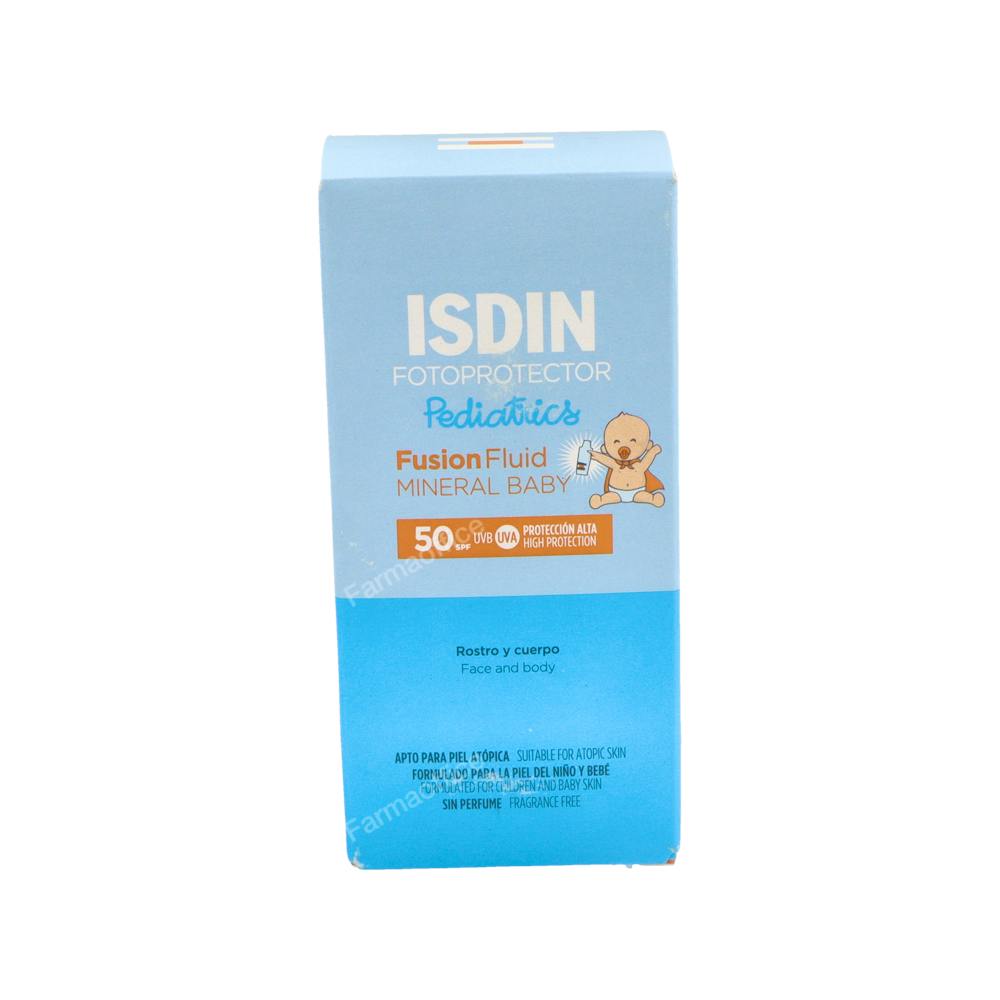 FOTOPROTECTOR ISDIN SPF 50 FUSION FLUID MINERAL PEDIATRICS BABY 1 ENVASE 50 ML