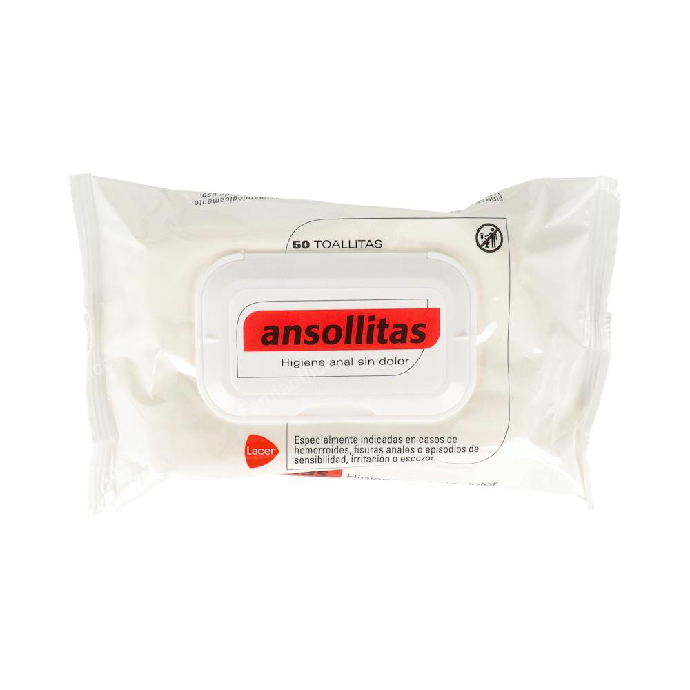 ANSOLLITAS TOALLITAS HIGIENE ANAL  50 TOALLITAS
