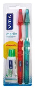 VITIS CEPILLO DENTAL DUPLO MEDIO 2 U